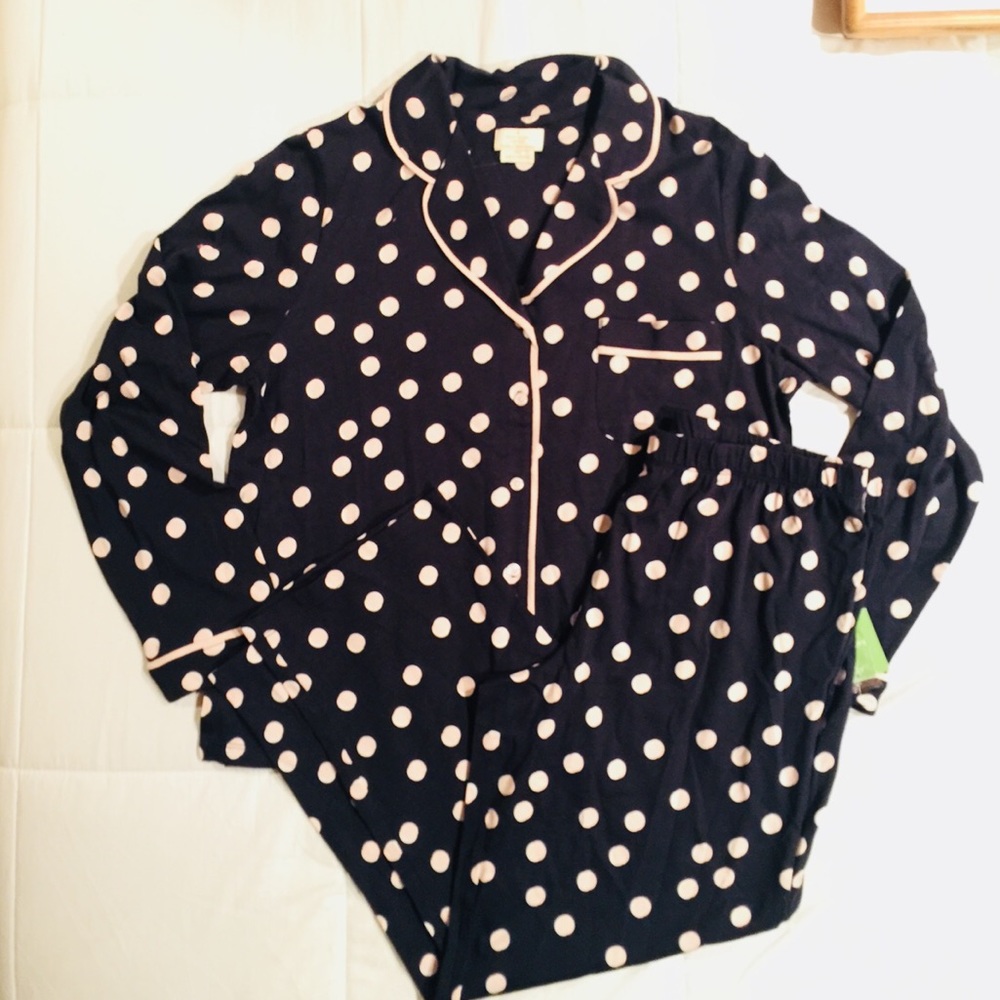 Kate Spade Cropped Navy Cotton Modal pajamas Large